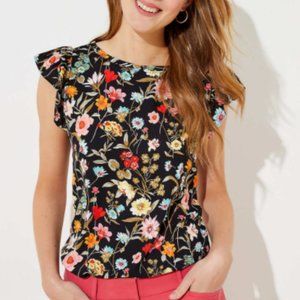 NWT! LOFT Lily Ruffle Sleeve Blouse, Sm. Petite